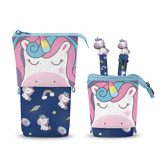 Niedliches Etui + 10-Farben-Stift + Oh My Pop! Radierbarer Gelstift „Sweety“