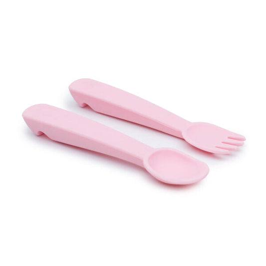 Powder Pink baby cutlery set