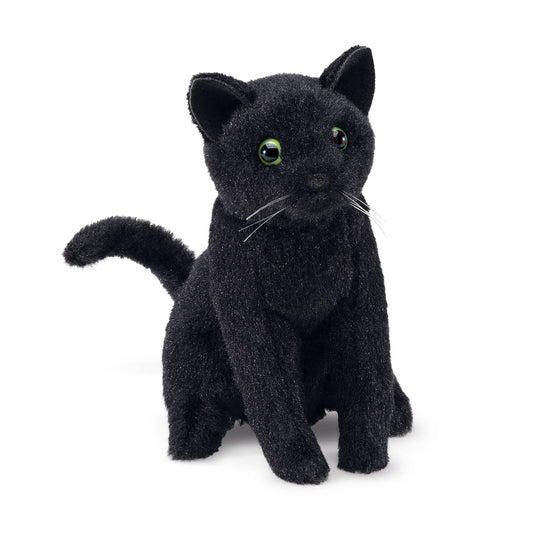 Marionnette à main Mini Chat Noir 8004/ Mini Chat Noir VE3 Folkmanis réaliste