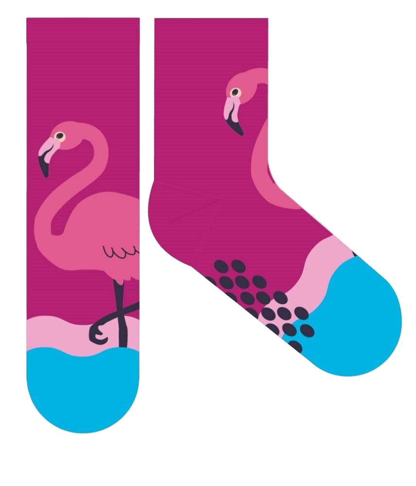 Kinder-Flamingo-Socken mit rutschfester Oberfläche