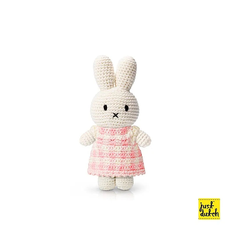 Peluche Miffy – Robe Vichy Rose