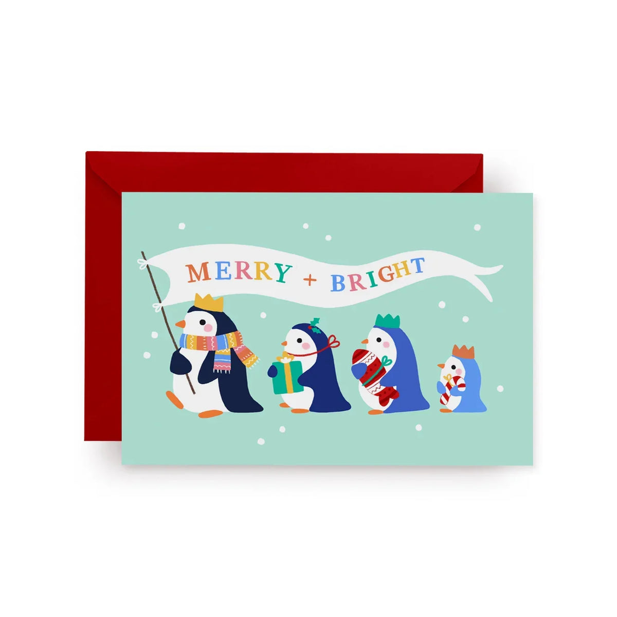 Carte de Vœux Pingouins - Défilé des Fêtes – vue principale
