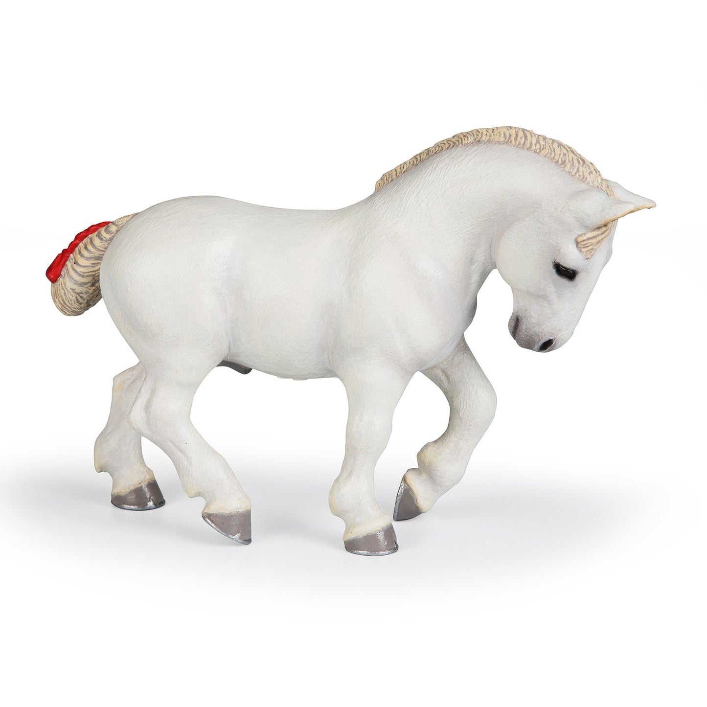Figurine Percheron blanc
