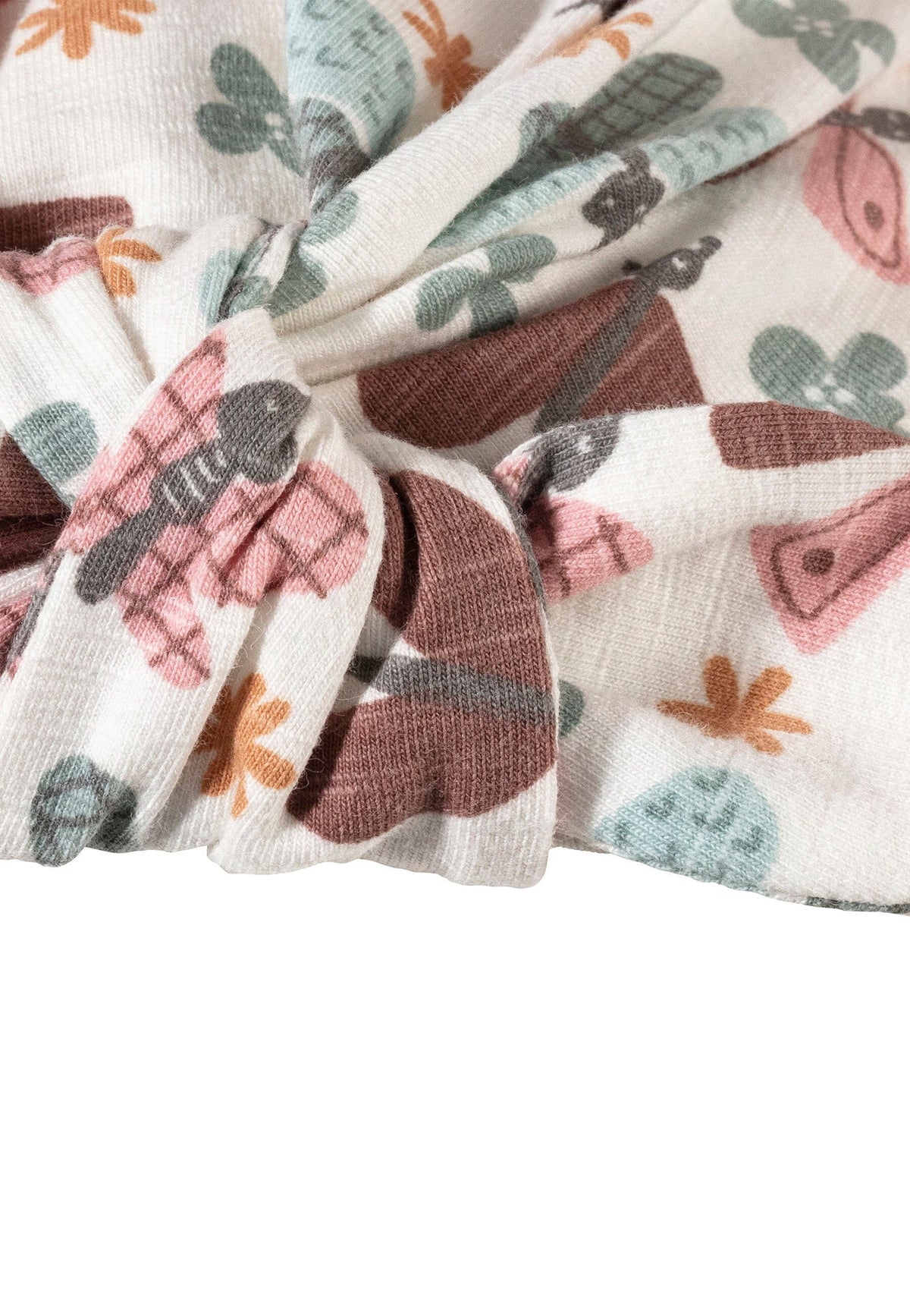 Bonnet bébé à nœud et papillons - écru – vue 6
