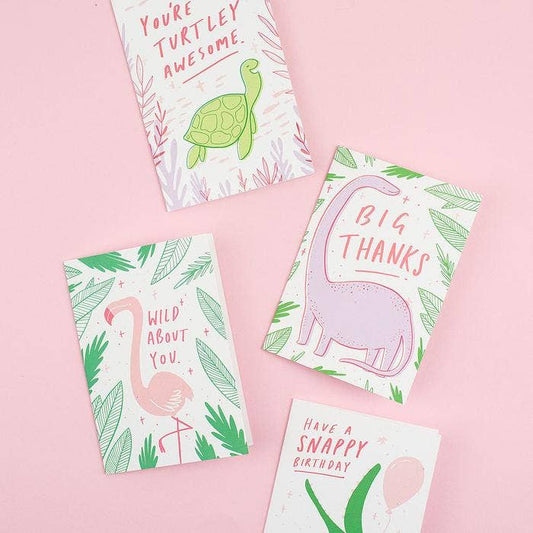 Dinosaurier "Vielen Dank" Grußkarte