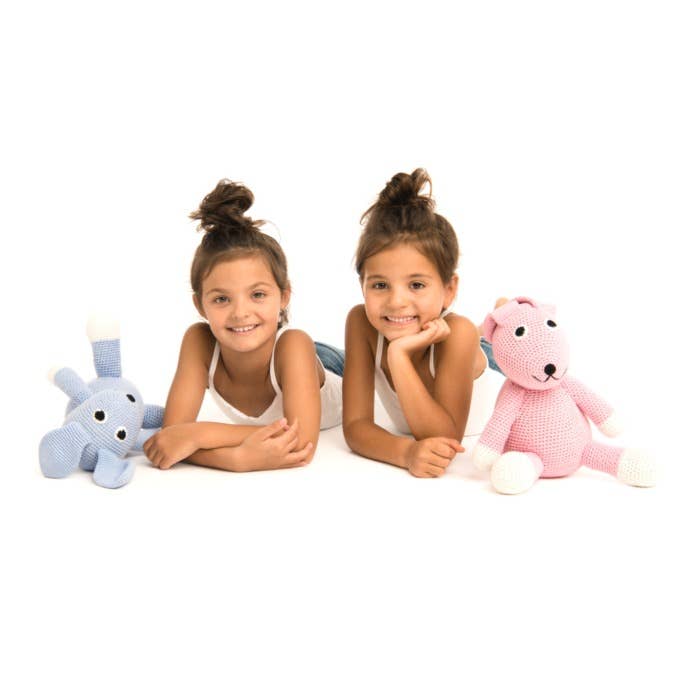 XL Häkelplüschtier – Hellblauer Hase