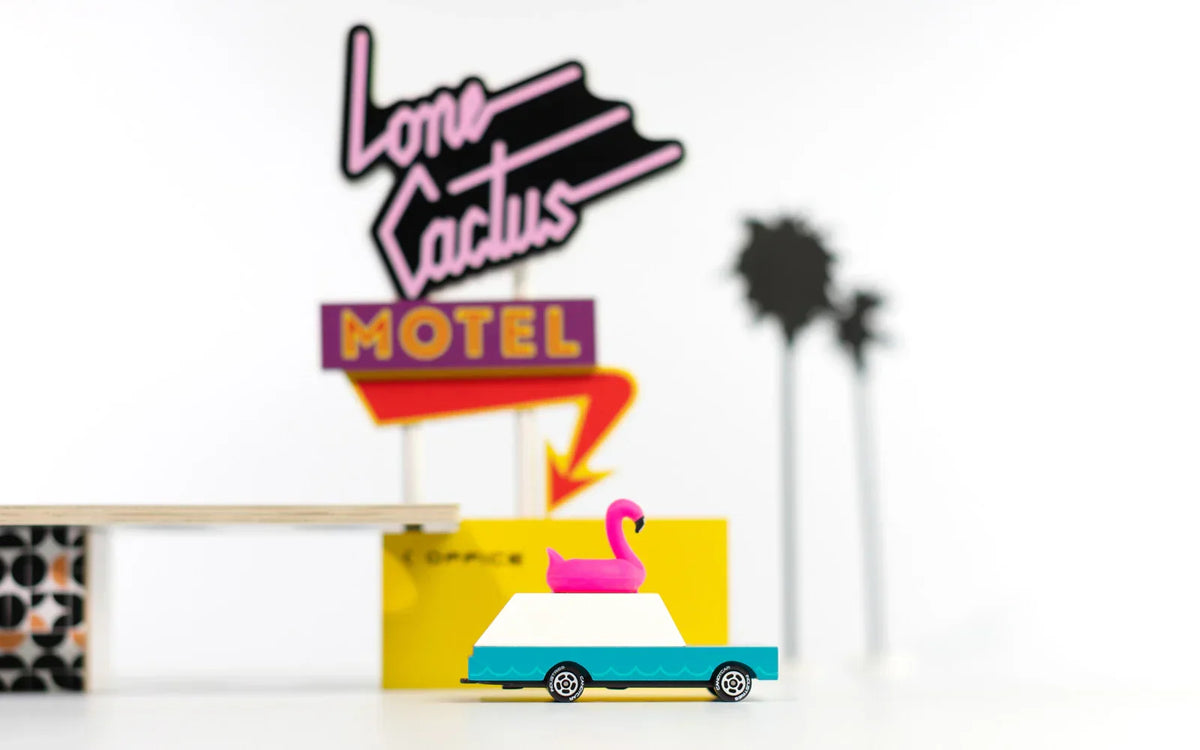 Voiture en Bois Candycar World - Flamant Rose – vue produit 7