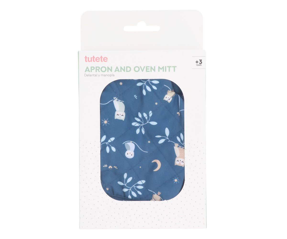 Ensemble tablier et manique Forêt magique