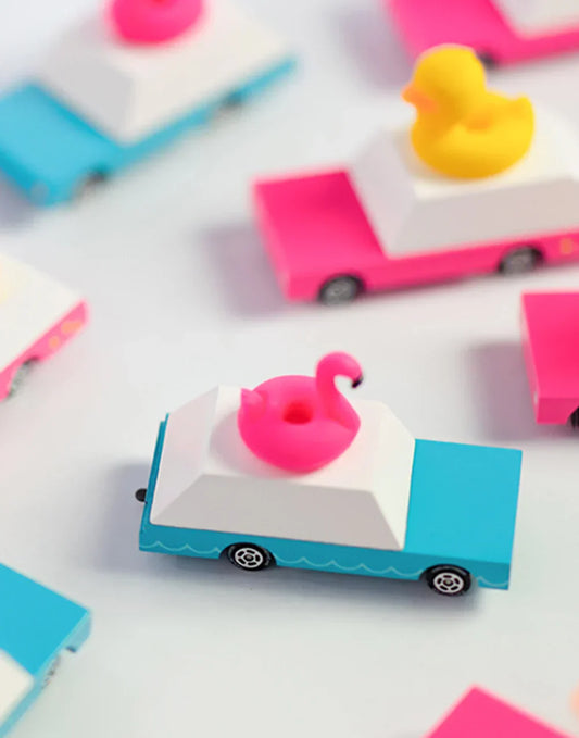 Voiture en Bois Candycar World - Flamant Rose – vue produit 2