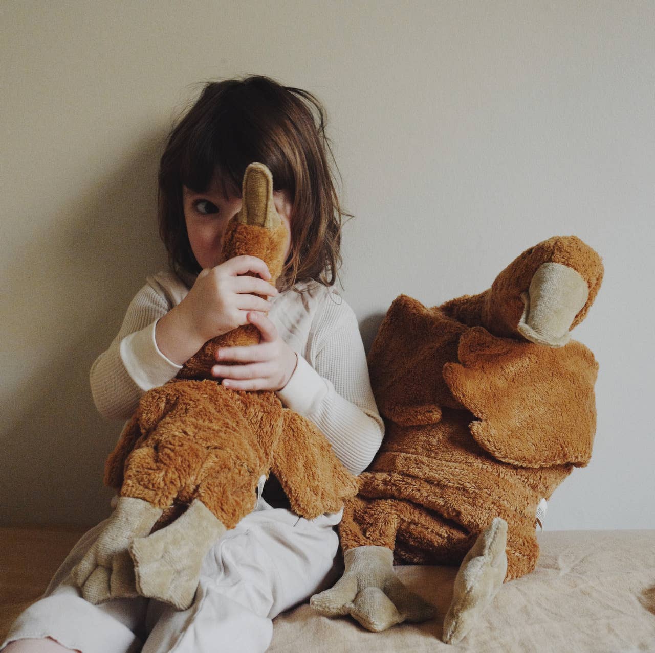 Animal en peluche Oie petite | rouille