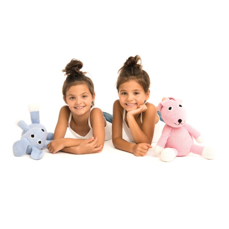 XL Häkelplüschtier – Hellrosa Kaninchen