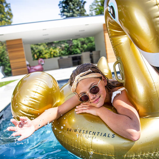 XXL Golden Inflatable Swan