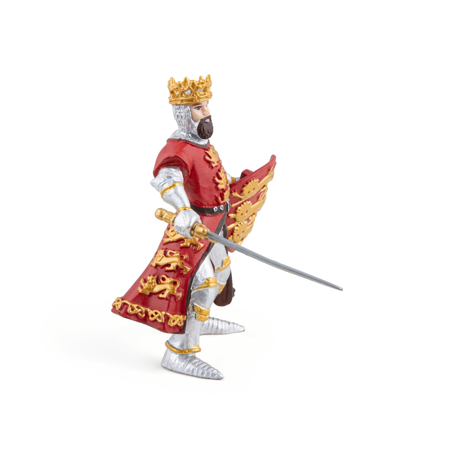 Figurine Roi Richard rouge Papo - personnage médiéval