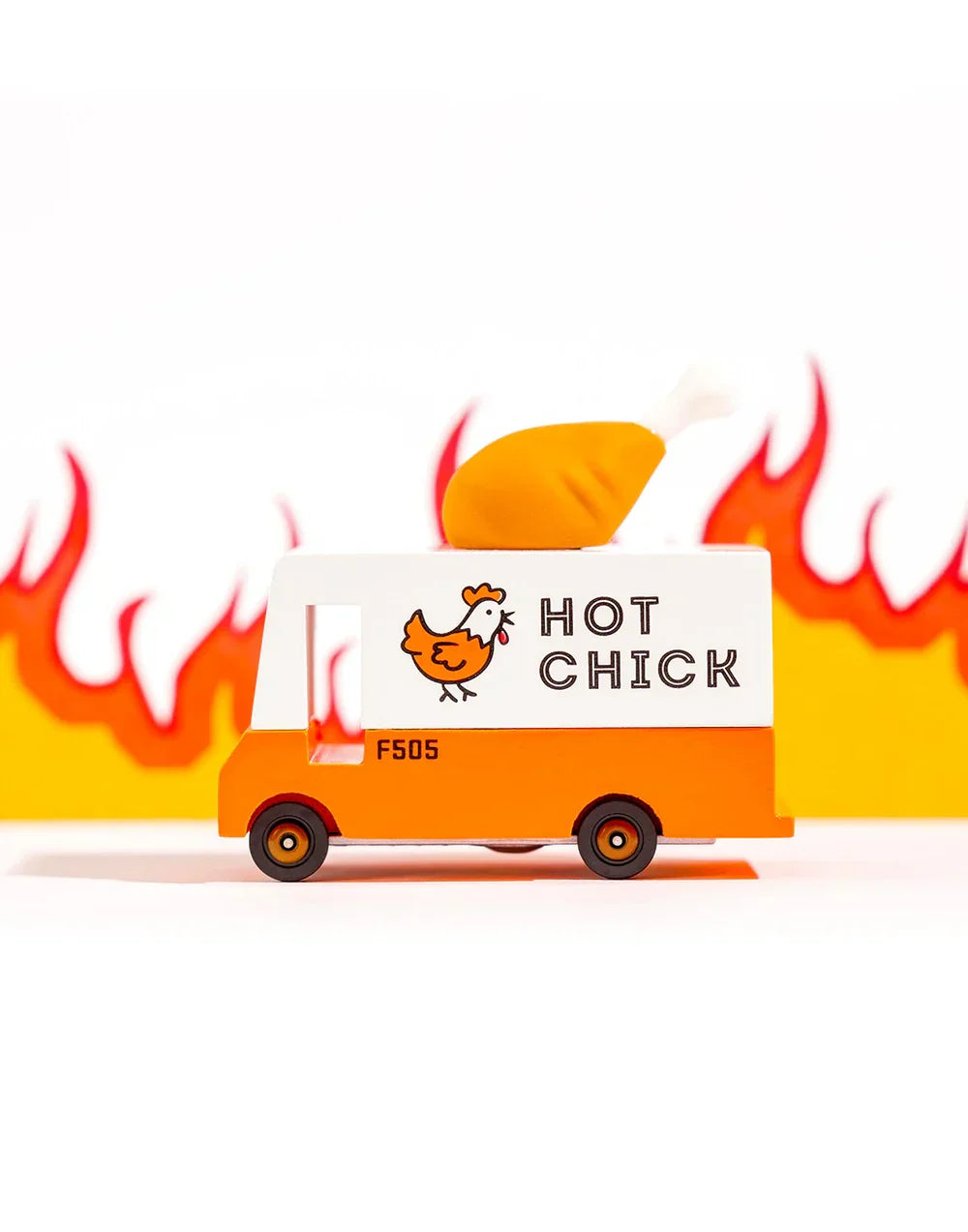 Camionette en Bois Candycar World - Van Poulet Frit / Hot Chick – vue produit 8