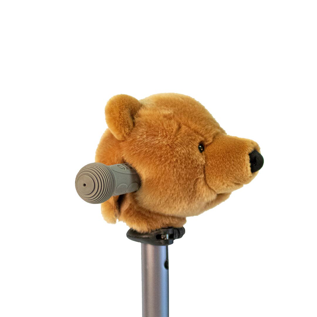 Brauner Bärenkopf-Accessoire für Kinderfahrrad und -roller