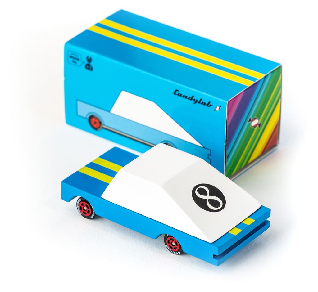 Candycar World Holzauto - Blauer Renner Nr. 8