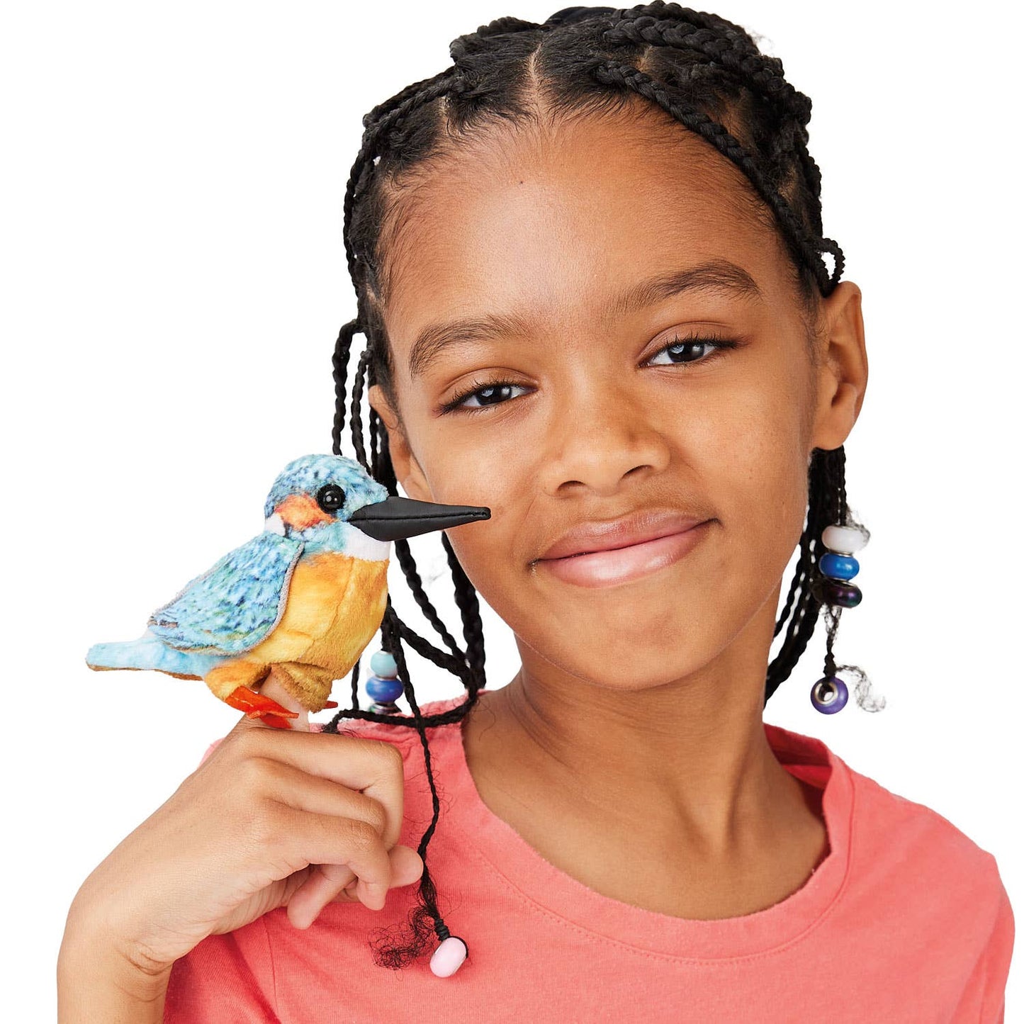 Marionnette à doigt Mini Martin-pêcheur d'Europe Folkmanis réaliste