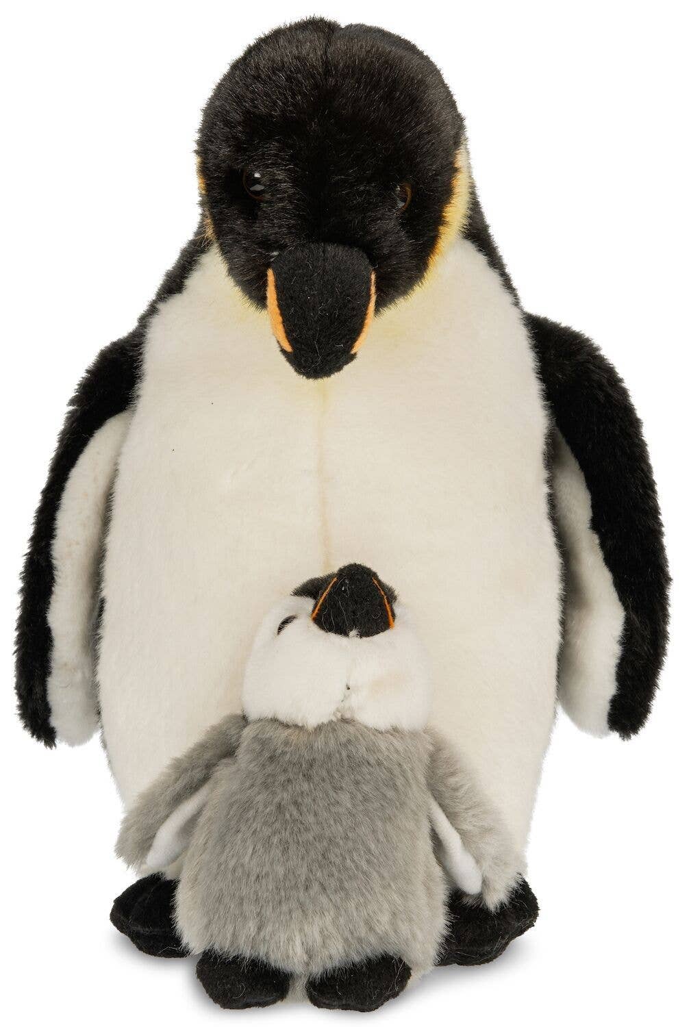 Plüschtier eines Kaiserpinguins mit Baby