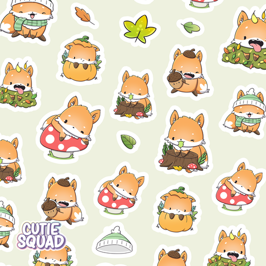 Herbstfüchse Stickerbögen