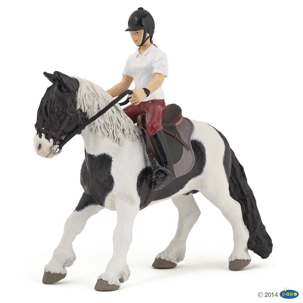 Figurine Jeune cavalière Papo - cheval