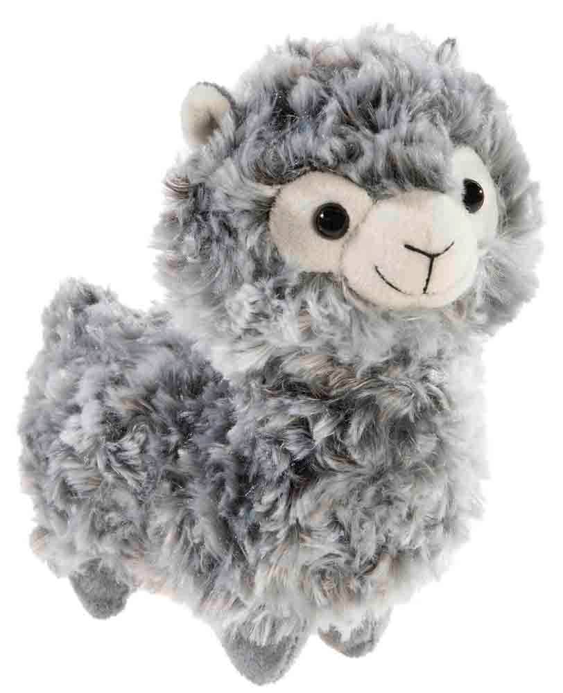 Peluche Lama gris bouclé - 18 cm — Heunec