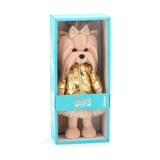 Lucky Yoyo Hundepuppe: Goldene Jacke – 38 cm