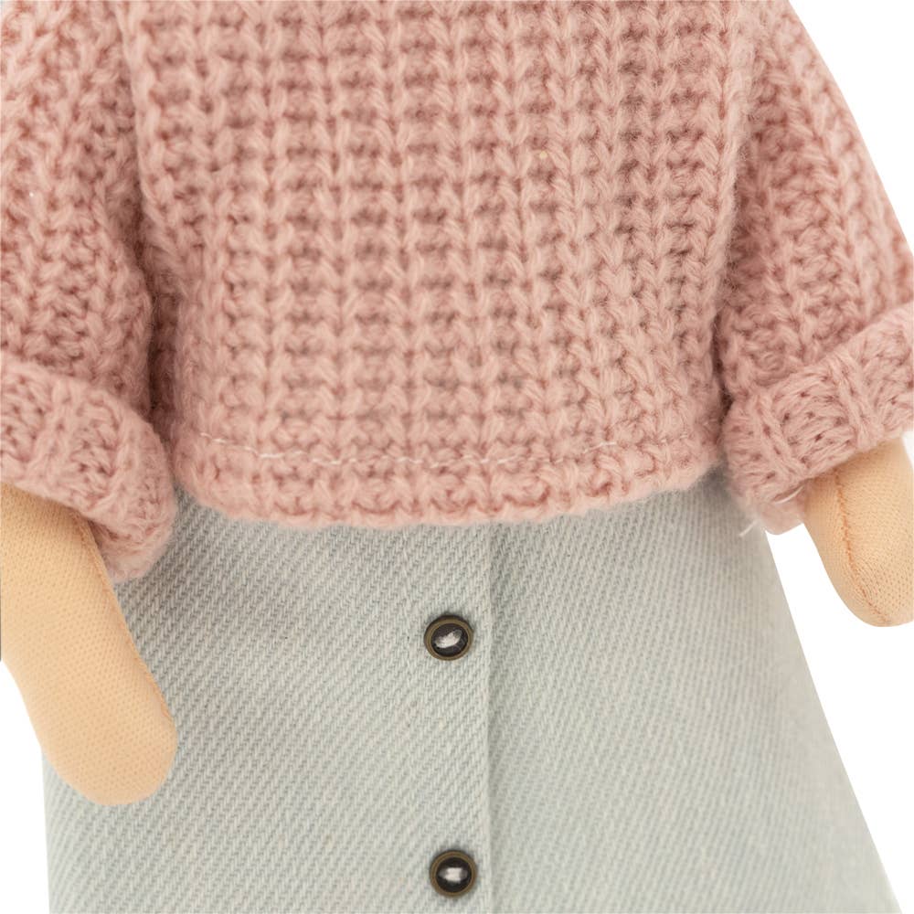 Sophie-Puppe mit Jeansrock, 32 cm