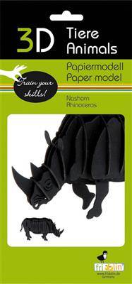 3D Paper Model - Rhinoceros