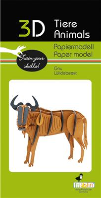 3D-Papiermodell - Gnu