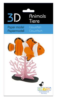 3D-Papiermodell - Clownfisch