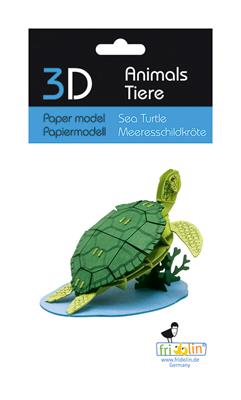 3D-Papiermodell - Meeresschildkröte