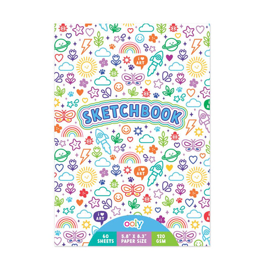 Carnet de croquis Colorful Doodles OOLY — présentation de l'emballage