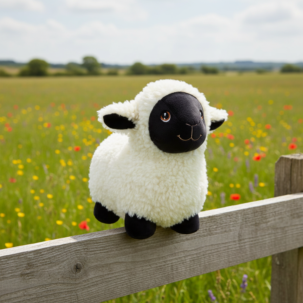 Peluche mouton à face noire Keeleco 25 cm