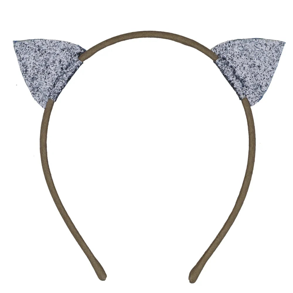 Serre-tête gris à petites oreilles de chat - Luciole et Petit Pois