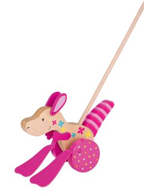 Animal à pousser: KANGOUROU H18,5cm, goki Susibelle, bois, 1+