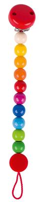 Goki Baby Accroche Tétine: ARC-EN-CIEL L21cm, bois