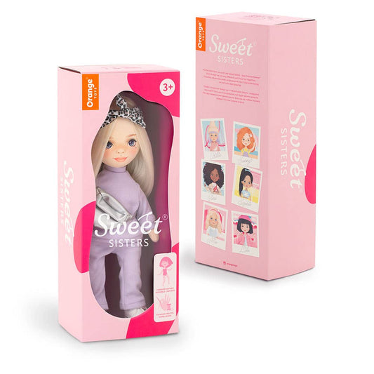 Mia-Puppe im lila Trainingsanzug – 32 cm