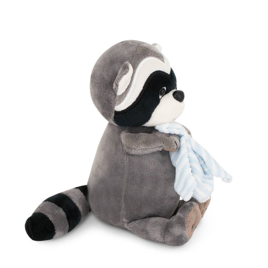 Denny, der Waschbär-Plüschtier mit Handtuch, 15 cm