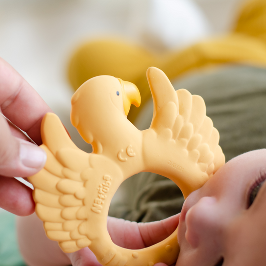 Yellow Parrot Teething Ring