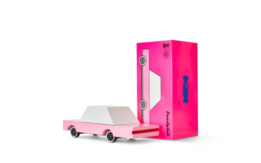 Voiture en Bois Candycar World - Berline rose – vue produit 2
