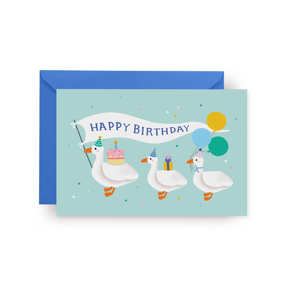Carte d'Anniversaire Canards Blancs – visuel produit