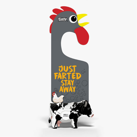 Maquette 3D EUGY D079 Accroche-porte Vache Holstein – vue 2
