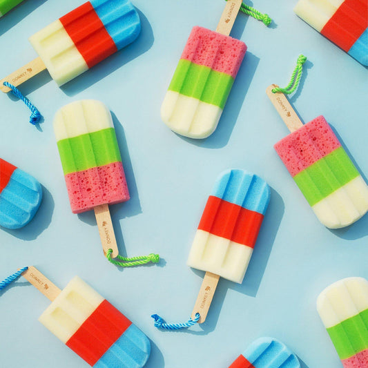 Vue complémentaire : Eponge Ice Pop Rose – Donkey Products
