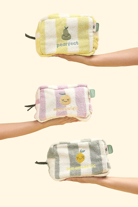 Mandy Mandarin Terry Cloth Wash Bag
