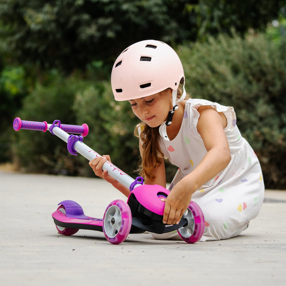 Trunki 3-Wheel Foldable Scooter - Large 4-7 Years (Pink)