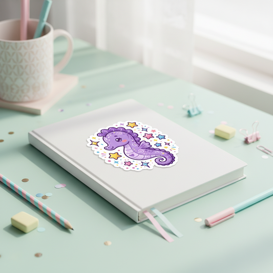 Kawaii-Seepferdchen-Aufkleber