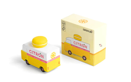 Candycar World Wooden Van - Lemon Macaron Van