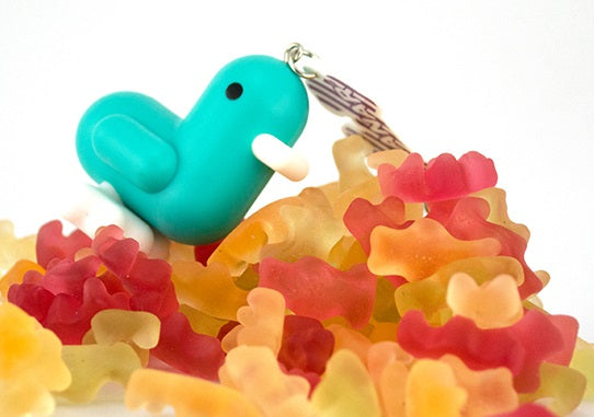 Candy Blue Ente Schlüsselanhänger