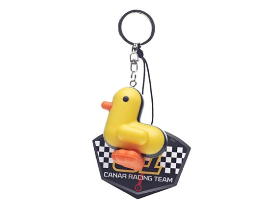 Yellow Duck Racer Keychain