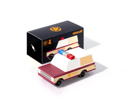 Voiture de Police en Bois Candycar World - Shérif – vue produit 2